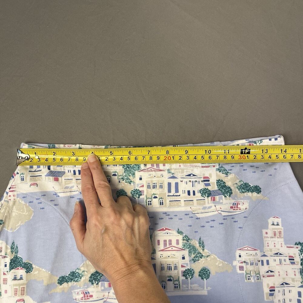 J. JILL Womens XS Stretch A-Line Skirt Pockets Coastal Mediterranean Italy - Picture 5 of 7